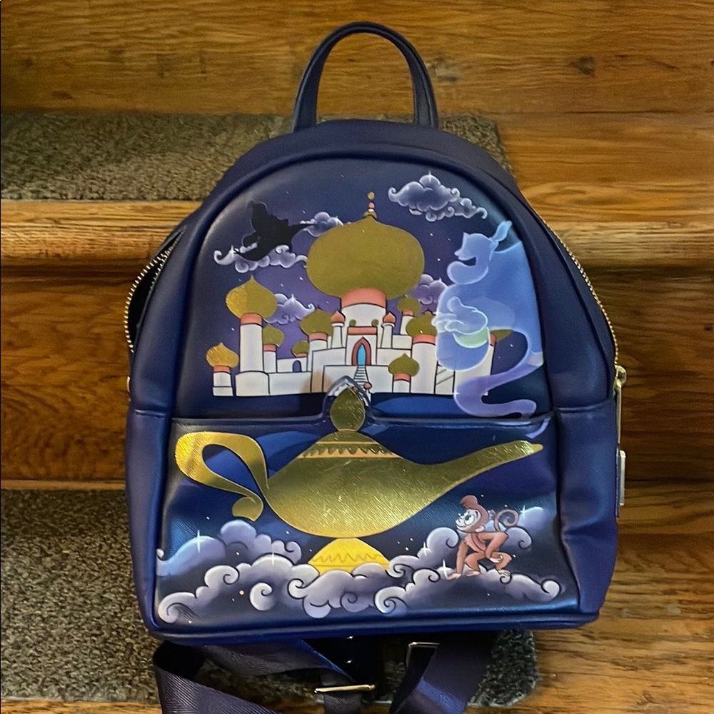 Loungefly Disney Blue Backpack with Aladdin Design